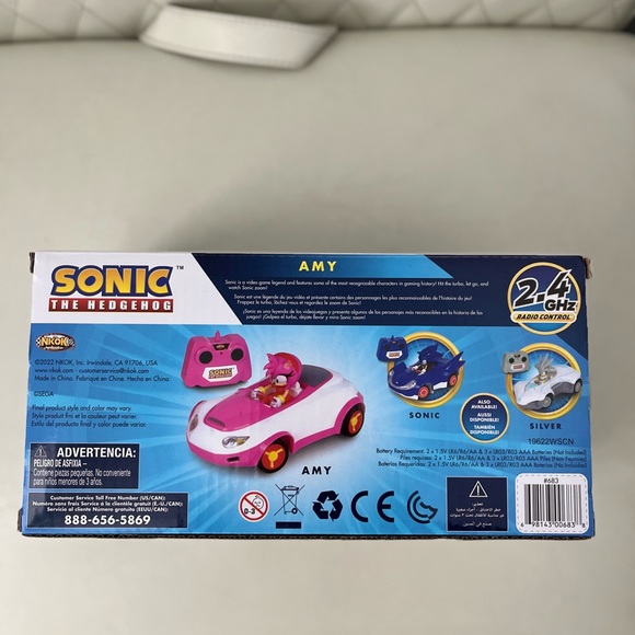 Sonic the Hedgehog Amy 2.4 GHZ Radio Controlled Car Toy Pink Team Racing NIB - Picture 9 of 13